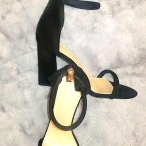 Black open-top heels